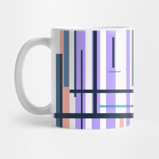 Purple blue abstract pattern stripes Mug